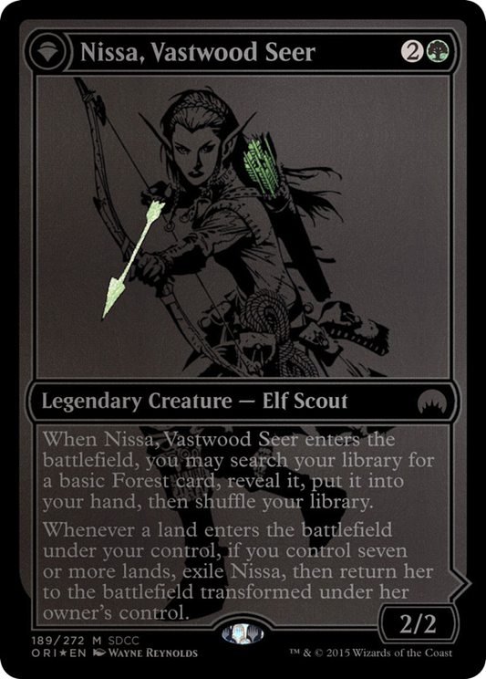 Nissa, Vastwood Seer // Nissa, Sage Animist (MEDIA-189) - San Diego Comic-Con 2015: (originpwdfc) Foil