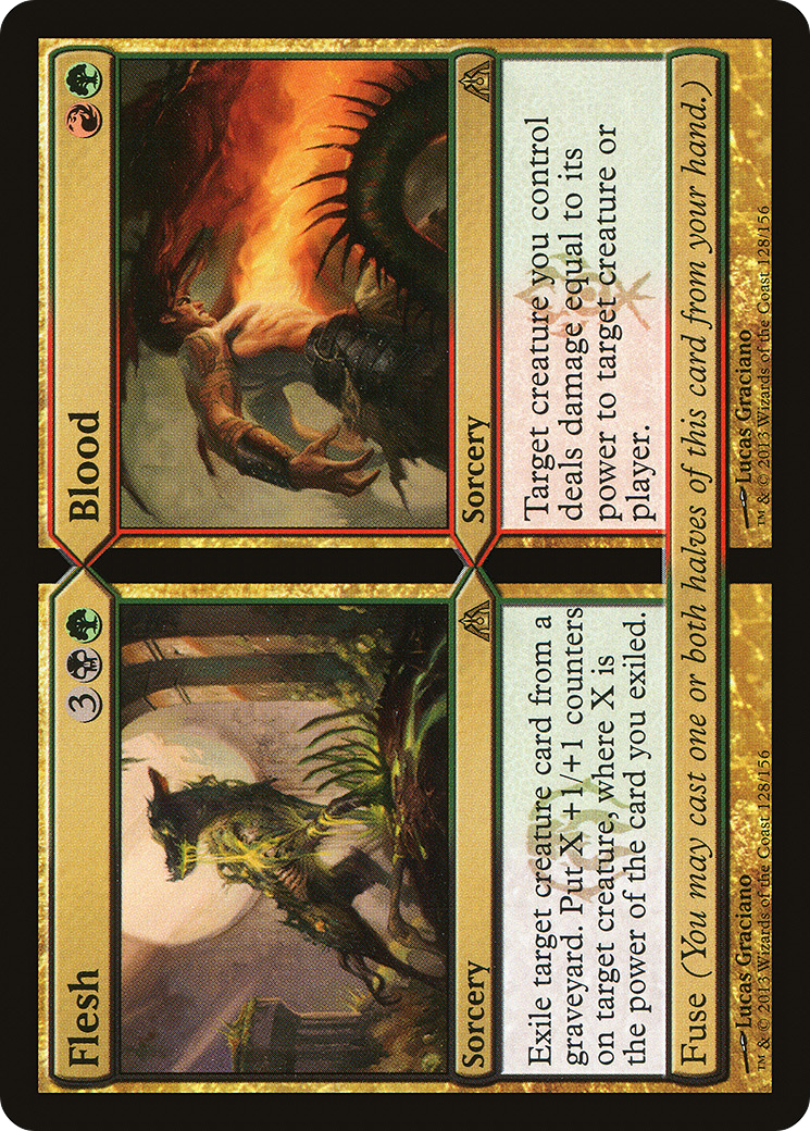 Flesh // Blood (DGM-128) - Dragon's Maze Foil