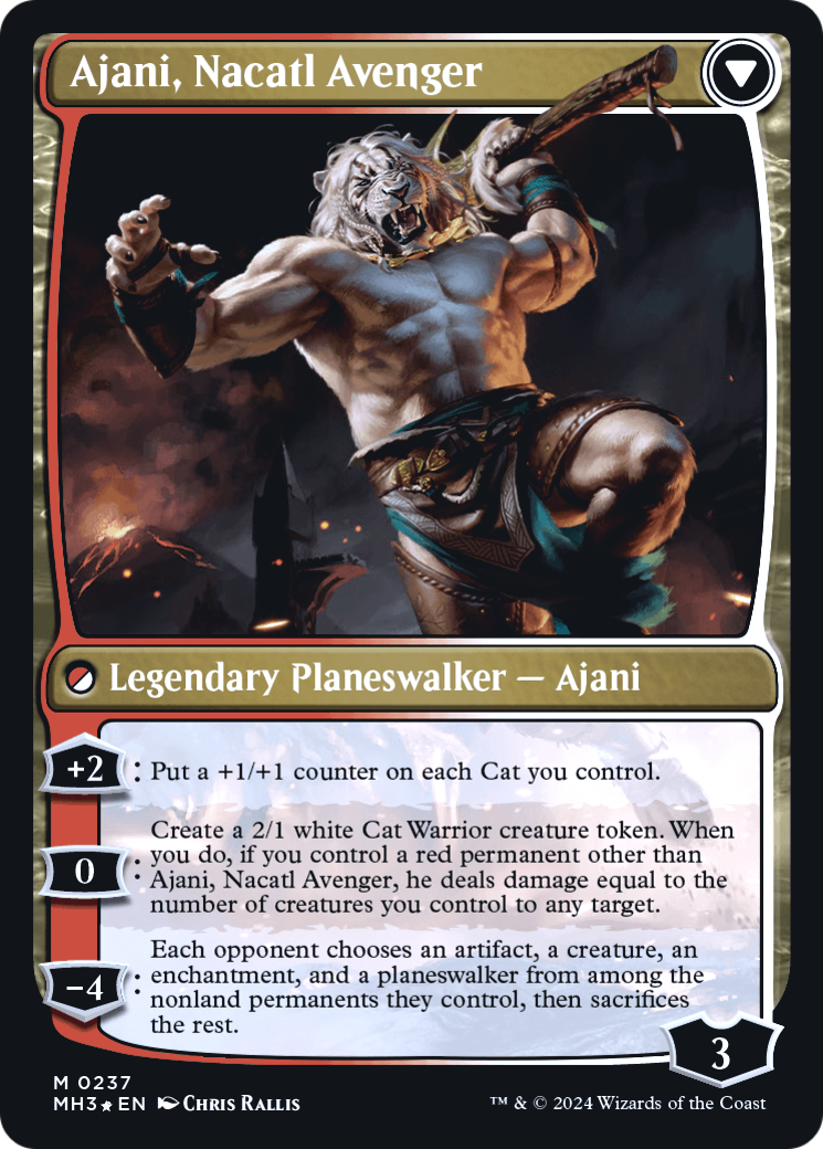 Ajani, Nacatl Pariah // Ajani, Nacatl Avenger (PRE-237S) - Modern Horizons 3 Promos Foil