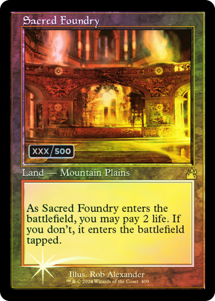 Sacred Foundry (RVR-409Z) - Ravnica Remastered Foil