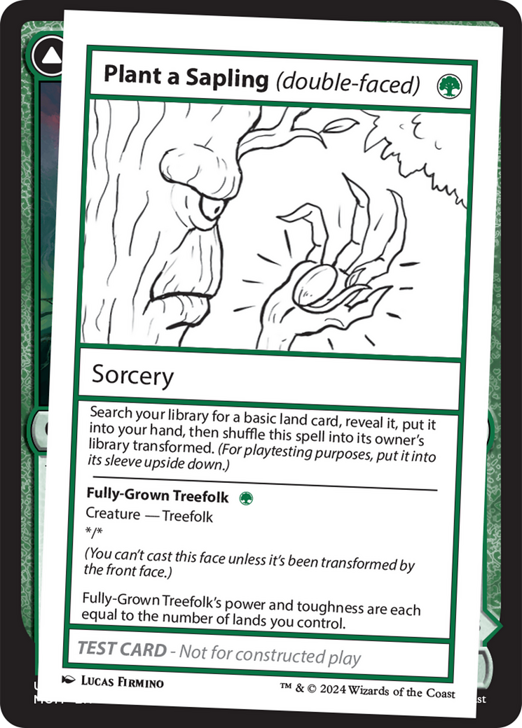 Plant a Sapling // Fully-Grown Treefolk (MB2PC-344) - Mystery Booster 2