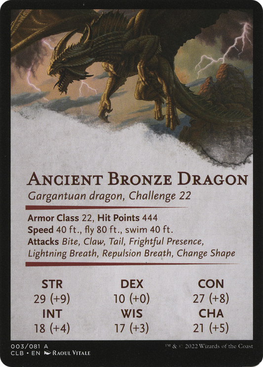 Ancient Bronze Dragon // Ancient Bronze Dragon (ACLB-003) - Battle for Baldur's Gate Art Series (Borderless) Foil