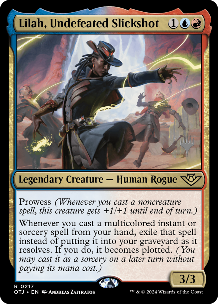 Lilah, Undefeated Slickshot (PPOTJ-217P) - Outlaws of Thunder Junction Promos Foil