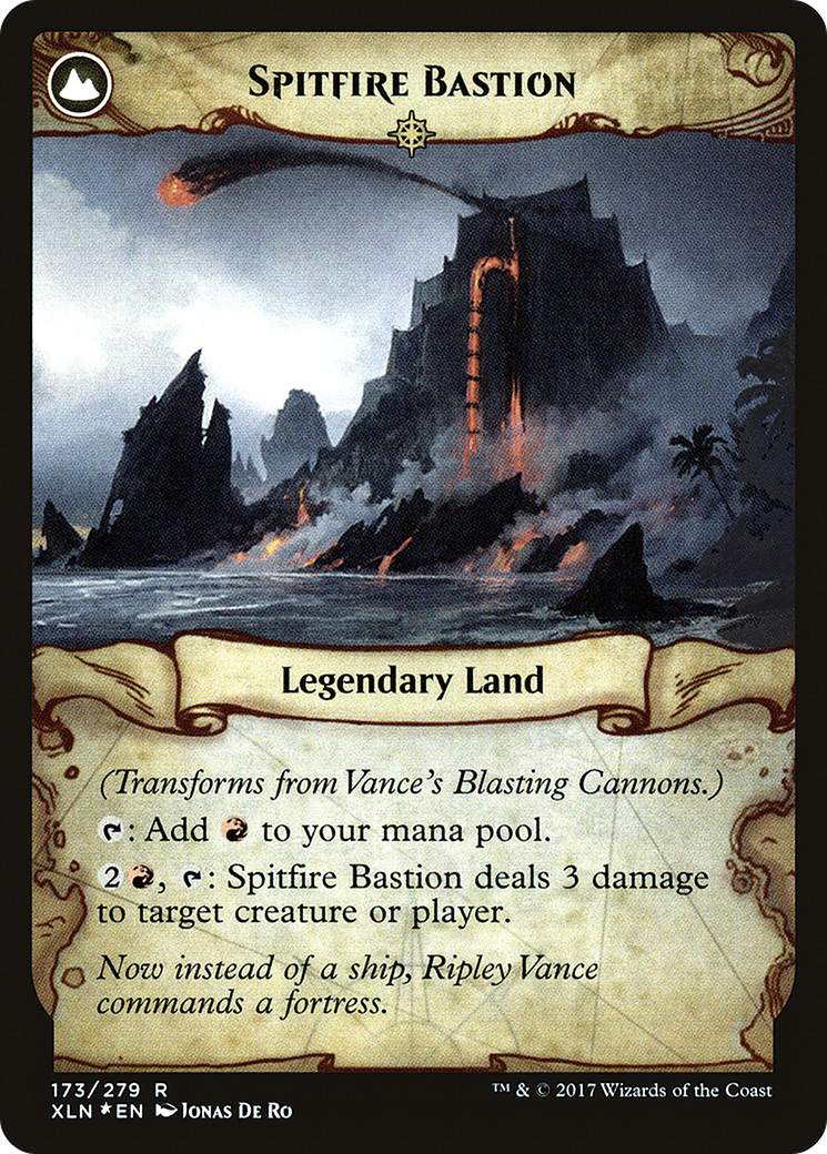 Vance's Blasting Cannons // Spitfire Bastion (PRE-173S) - Ixalan Promos: (compasslanddfc) Foil