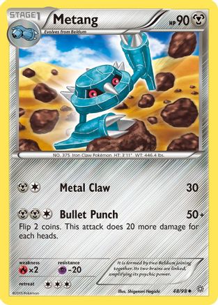 Metang 048  - Reverse Holofoil XY  Ancient Origins - Uncommon
