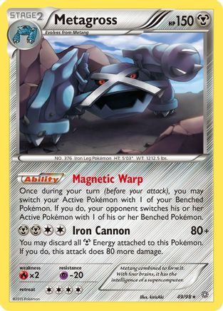 Metagross (49) 049/98  - Reverse Holofoil XY  Ancient Origins - Rare