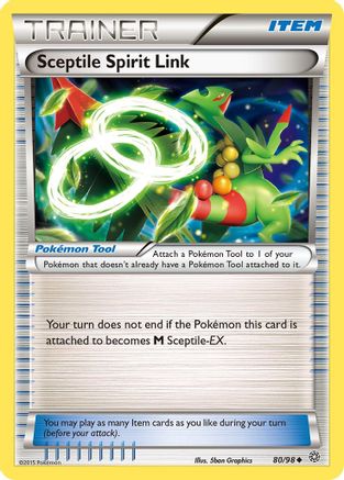 Sceptile Spirit Link 080/98  - Reverse Holofoil XY  Ancient Origins - Uncommon