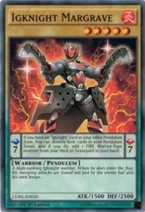 Igknight Margrave (CORE-EN030) - Clash of Rebellions 1st Edition