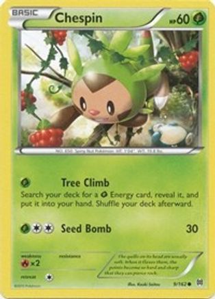 Chespin (9) 009/162  - Reverse Holofoil XY  BREAKthrough - Common