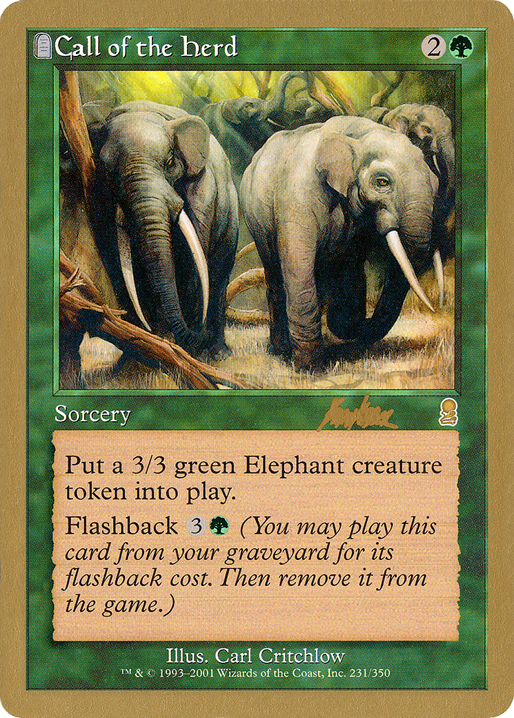 Call of the Herd (WCD-BK231A) - World Championship Decks 2002: (tombstone)