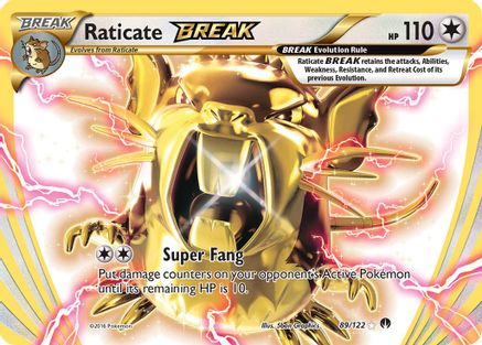 Raticate BREAK 089/122  - Holofoil XY  BREAKpoint - Rare BREAK
