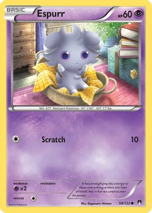 Espurr 058/122  - Reverse Holofoil XY  BREAKpoint - Common