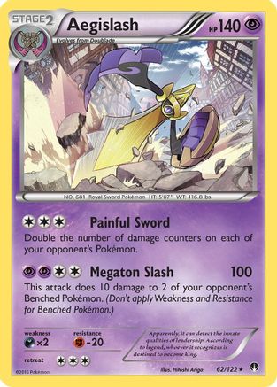 Aegislash 062/122  - Holofoil XY  BREAKpoint - Holo Rare