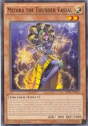 Mithra the Thunder Vassal (SR01-EN011) - Structure Deck: Emperor of Darkness 1st Edition