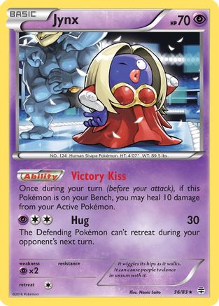 Jynx 036  - Reverse Holofoil Generations - Rare