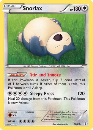 Snorlax 058/83  Generations - Rare