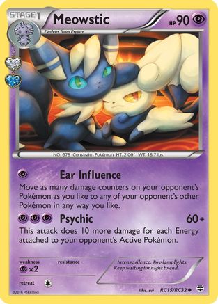Meowstic RC15/RC32  - Holofoil Generations Radiant Collection - Uncommon