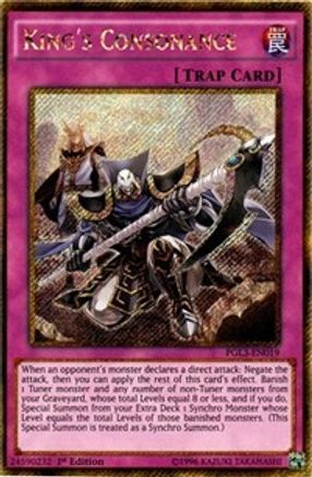 King's Consonance (PGL3-EN019) - Premium Gold: Infinite Gold 1st Edition