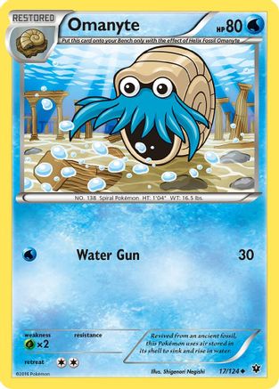 Omanyte 017/124  XY  Fates Collide - Uncommon