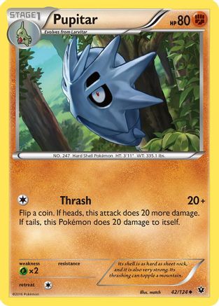 Pupitar 042  XY  Fates Collide - Uncommon