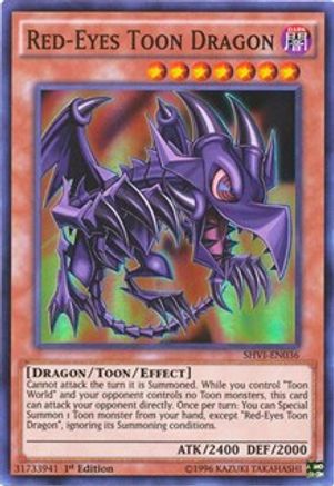 Red-Eyes Toon Dragon (SHVI-EN036) - Shining Victories 1st Edition