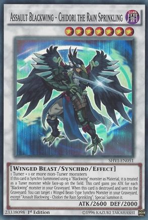 Assault Blackwing - Chidori the Rain Sprinkling (SHVI-EN051) - Shining Victories 1st Edition