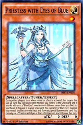 Priestess with Eyes of Blue (SHVI-EN098) - Shining Victories 1st Edition