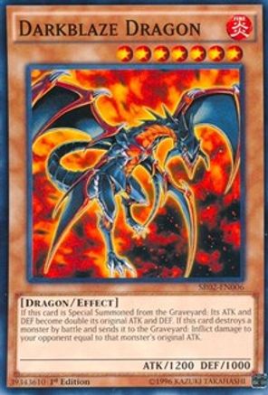Darkblaze Dragon (SR02-EN006) - Structure Deck: Rise of the True Dragons 1st Edition