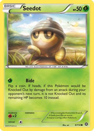 Seedot 009/114  - Reverse Holofoil XY  Steam Siege - Common