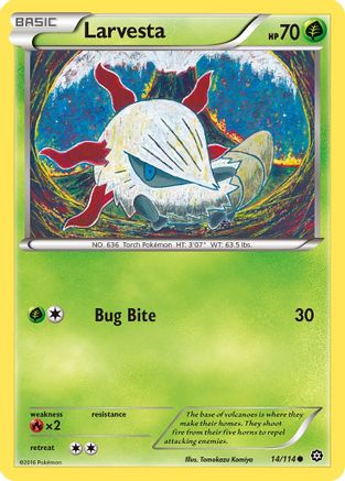 Larvesta 014/114  XY  Steam Siege - Common