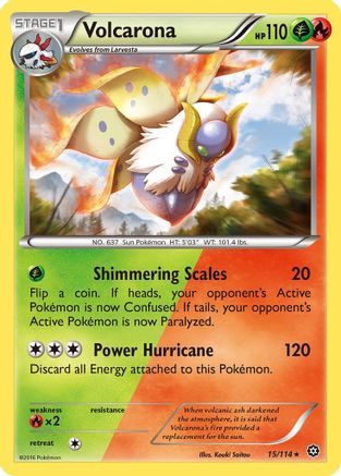 Volcarona 015/114  - Reverse Holofoil XY  Steam Siege - Rare