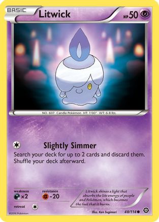 Litwick 048/114  - Reverse Holofoil XY  Steam Siege - Common
