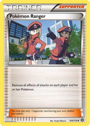 Pokemon Ranger 104/114  XY  Steam Siege - Uncommon