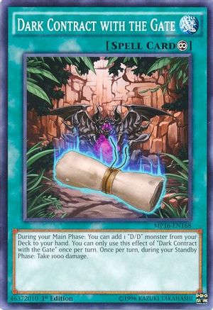Dark Contract with the Gate (MP16-EN168) - 2016 Mega-Tins Mega Pack 1st Edition