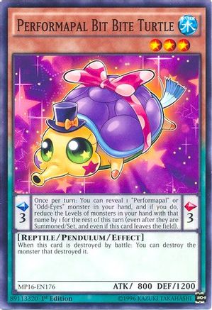 Performapal Bit Bite Turtle (MP16-EN176) - 2016 Mega-Tins Mega Pack 1st Edition