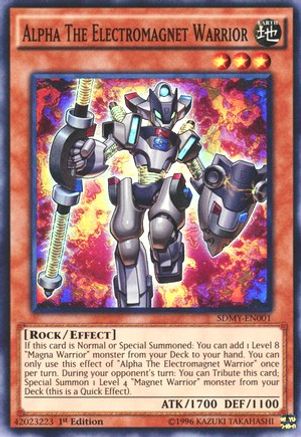 Alpha The Electromagnet Warrior (SDMY-EN001) - Structure Deck: Yugi Muto 1st Edition