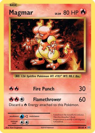 Magmar 020/108  - Reverse Holofoil XY  Evolutions - Uncommon
