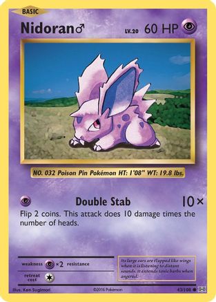 Nidoran M 043/108  XY  Evolutions - Common