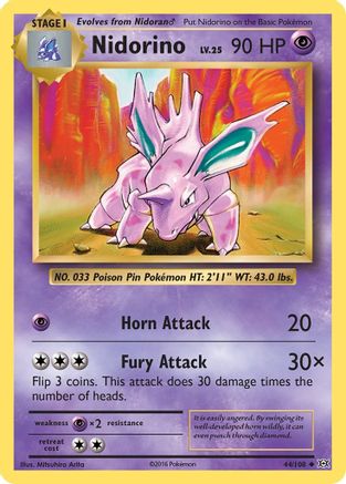 Nidorino 044/108  XY  Evolutions - Uncommon