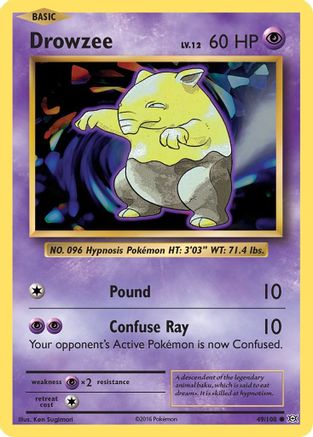 Drowzee 049/108  XY  Evolutions - Common