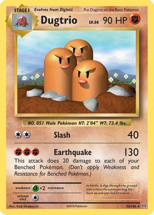 Dugtrio 056/108  XY  Evolutions - Rare