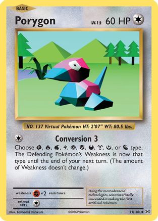 Porygon 071/108  XY  Evolutions - Uncommon