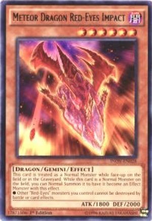 Meteor Dragon Red-Eyes Impact (INOV-EN028) - Invasion: Vengeance 1st Edition