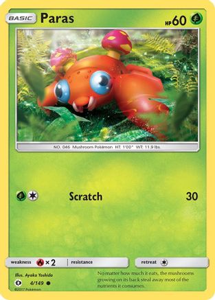Paras 004/149  SM Base Set - Common