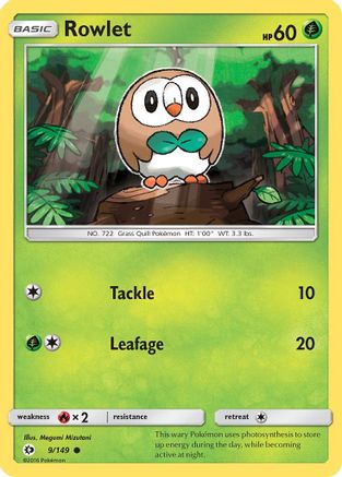 Rowlet 009/149  SM Base Set - Common