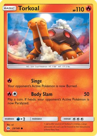 Torkoal 023/149  SM Base Set - Common