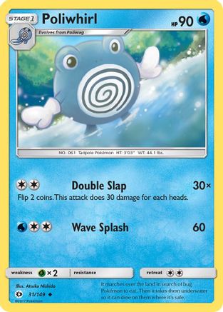 Poliwhirl 031/149  SM Base Set - Uncommon