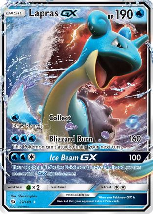 Lapras GX 035/149  - Holofoil SM Base Set - Ultra Rare