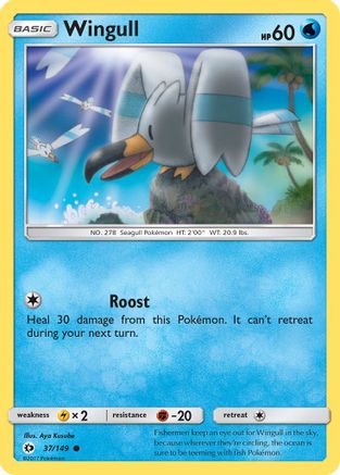 Wingull 037/149  SM Base Set - Common