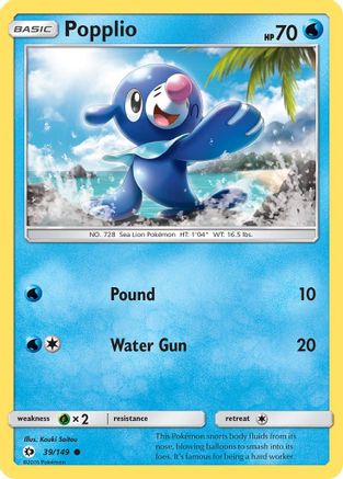 Popplio 039/149  SM Base Set - Common